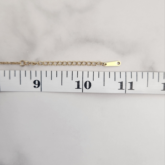 Three Heart Golden Charm Anklet - Picture 12 of 12